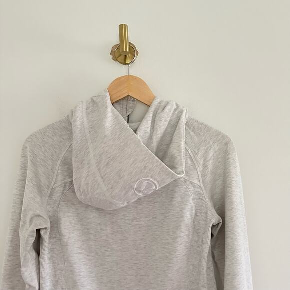 Lululemon Scuba Zip Up Hoodie III Heathered White - Picture 7 of 7